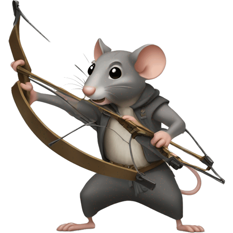 Rat wielding crossbow emoji