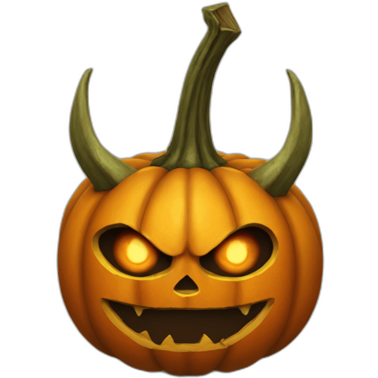 Pumpkin head demon eyes emoji