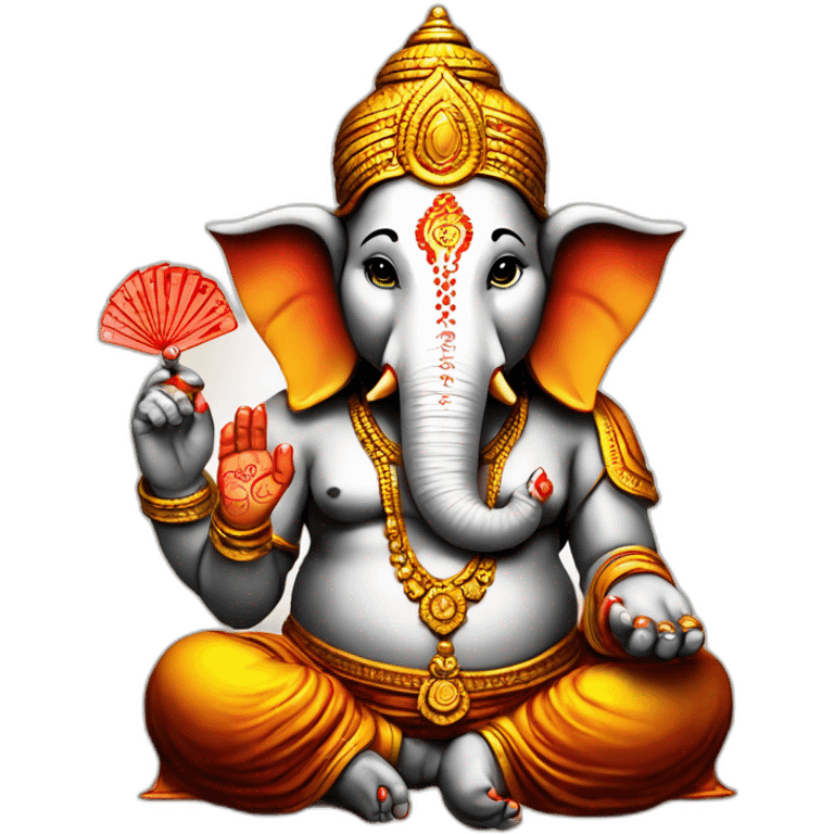 Ganesha the ScrumMaster with estimation poker cards emoji