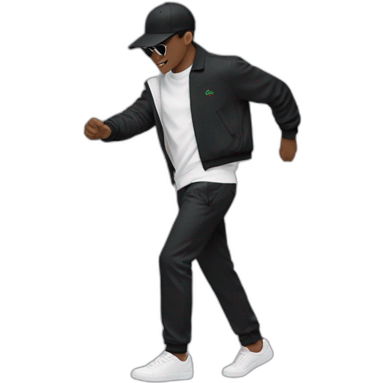 Guy using black lacoste in baile funk emoji