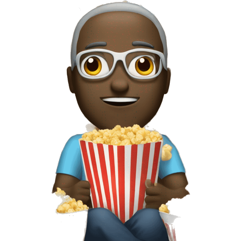 Watching movie with pop corn  emoji