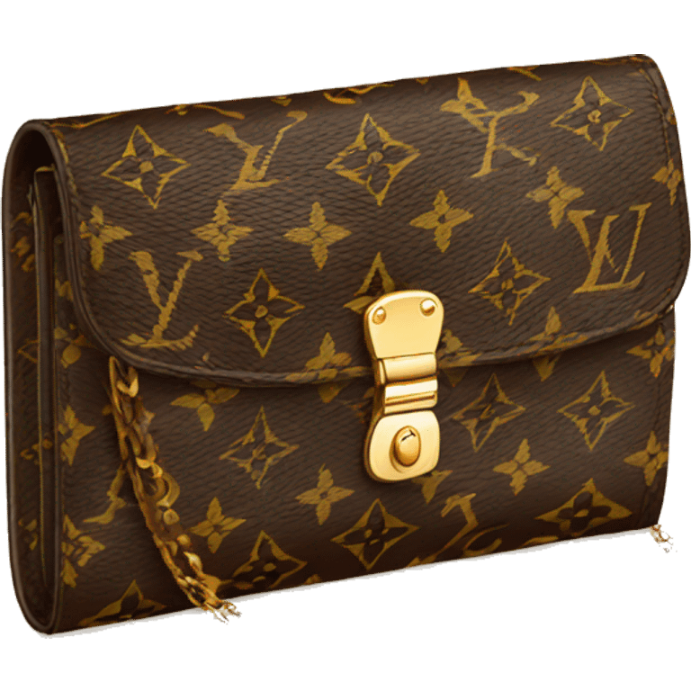 Louis Vuitton long wallet with chain attached  emoji