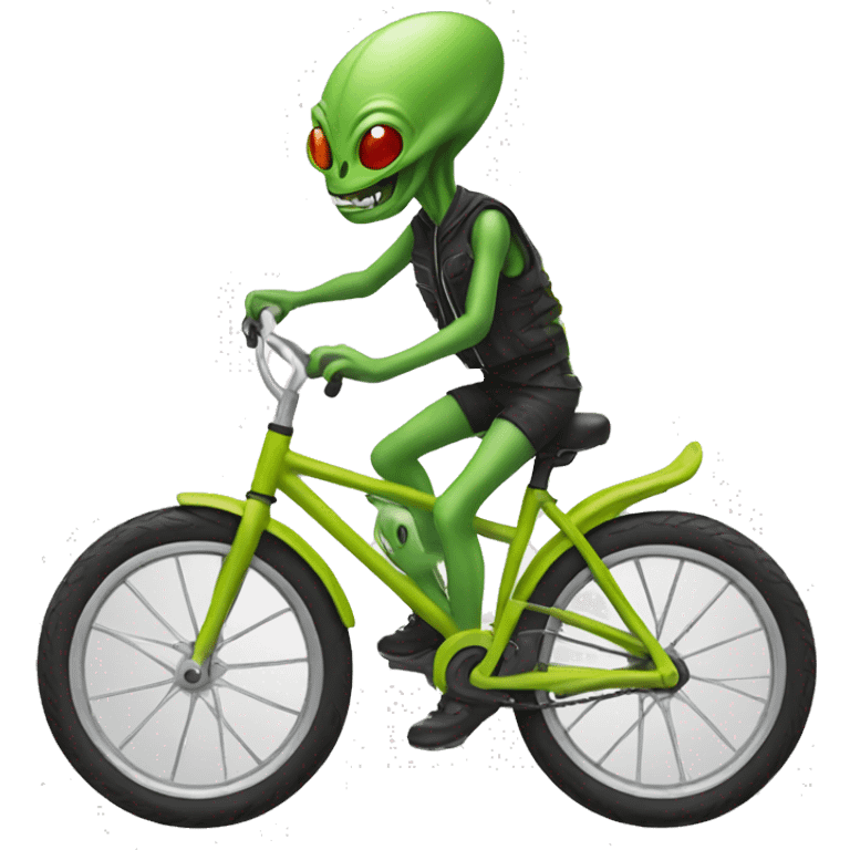 alien on a bike emoji