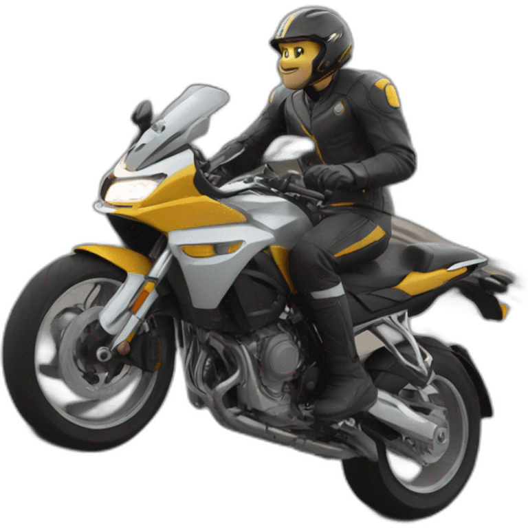 Chat sur moto emoji