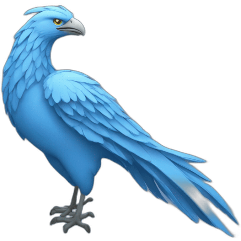 Bleu Phoenix simple icon profille, simple one color emoji