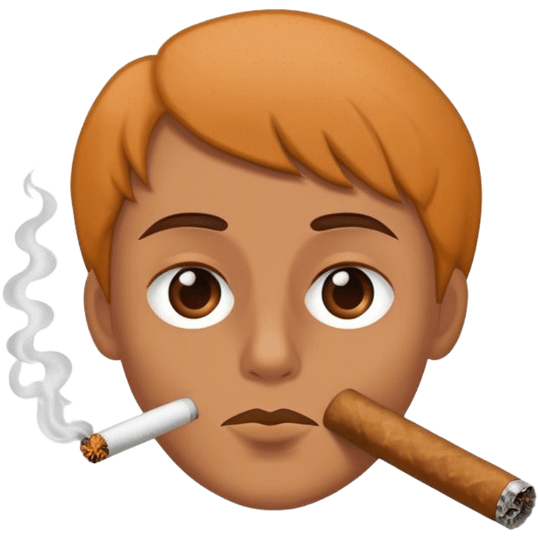 Smoking a blunt emoji