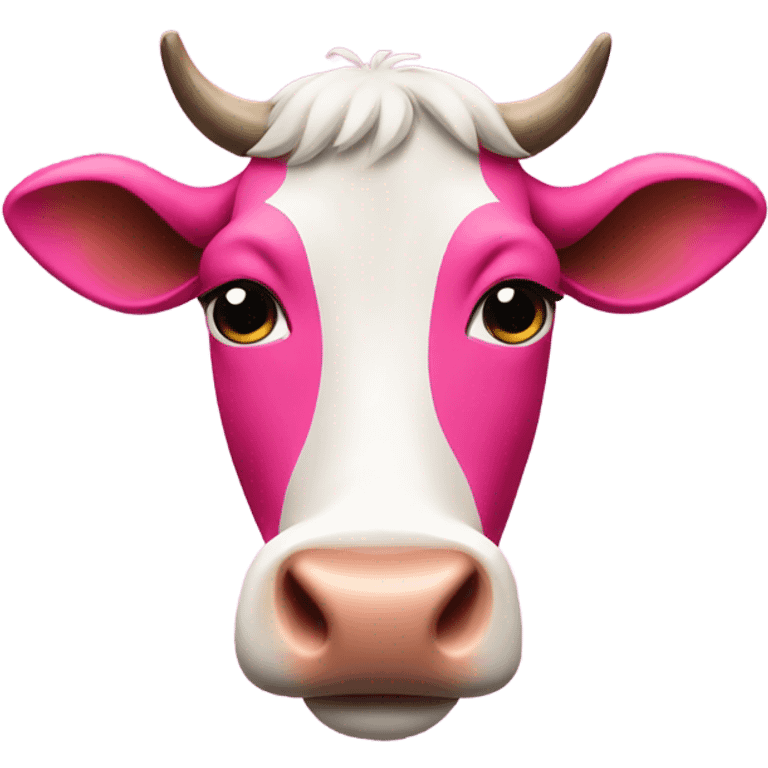 Pink cow emoji