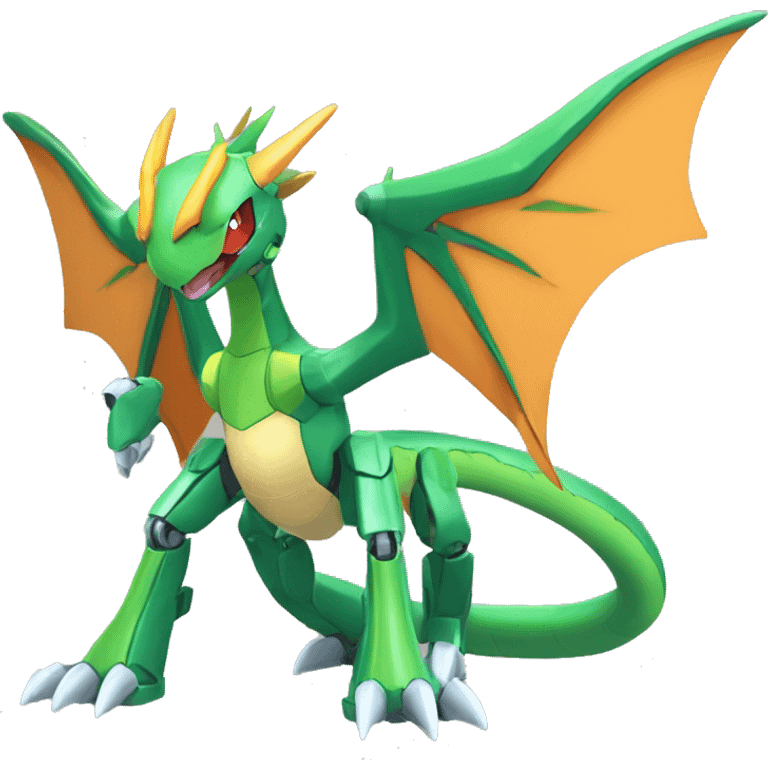 Mechanical Flygon-Charizard-Medabot-Mecha full body emoji