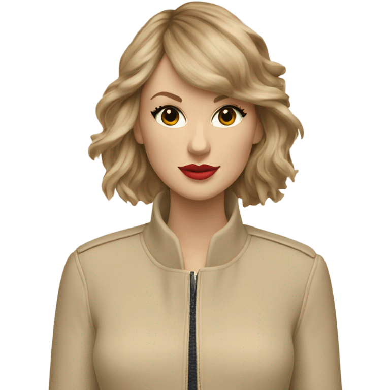 taylor swift in beige jacket emoji