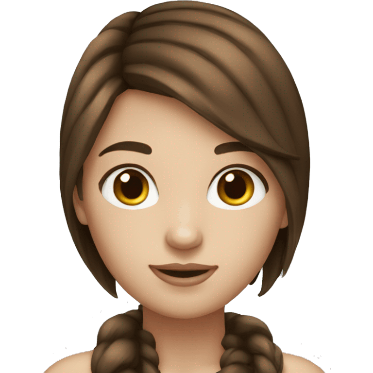 brown hair girl white skin emoji