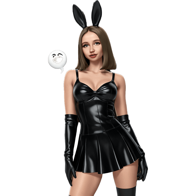 girl with rabbit ears emoji