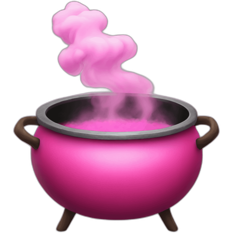 Cauldron pink smoke emoji