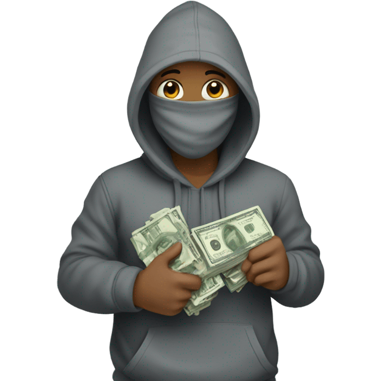 Money with hoodie emoji