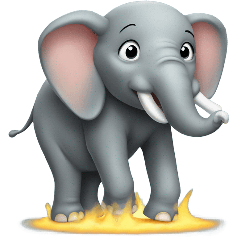 Elephant farting emoji