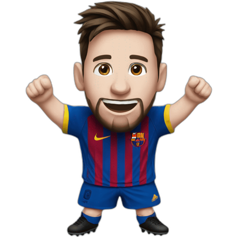 messi celebratin emoji