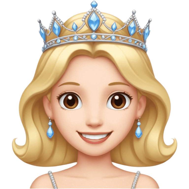 smiling princess with tiara emoji