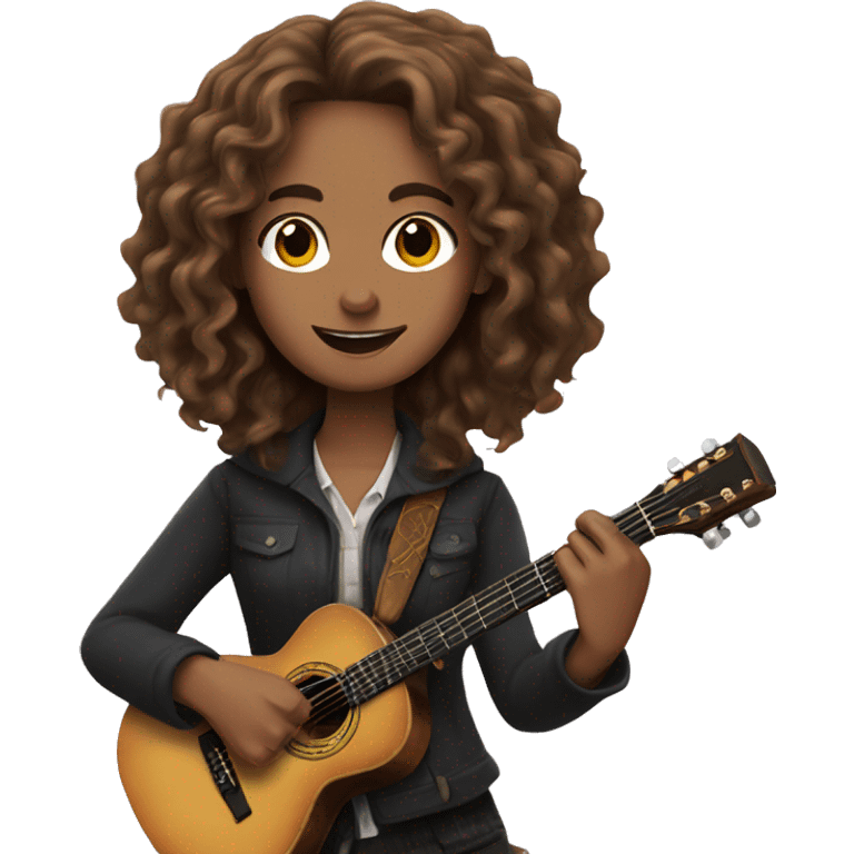 Hermione Granger playing guitar emoji