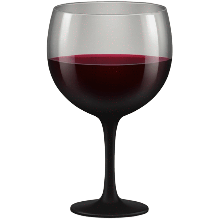 Black gothic wine cup with red wine emoji