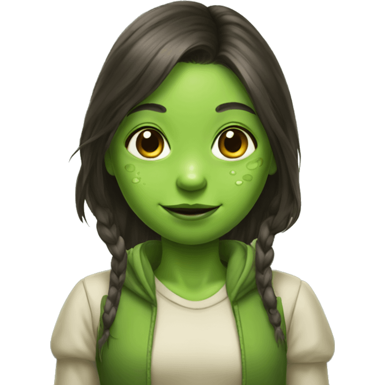 Frog human girl emoji