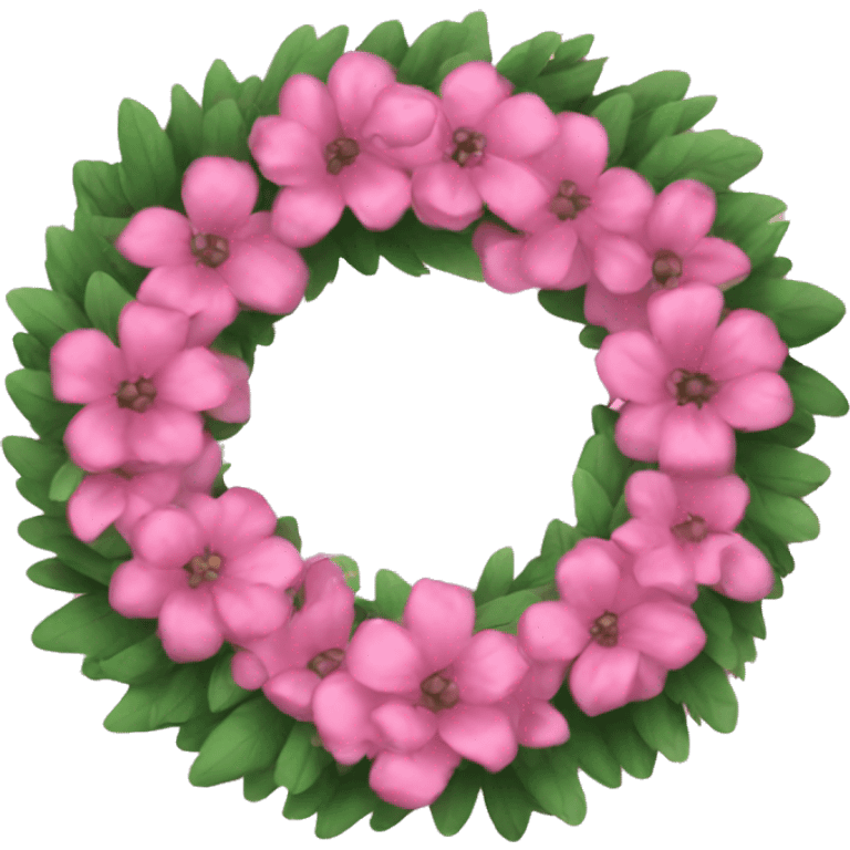 pink wreath emoji