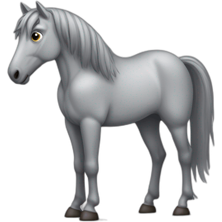 Cheval gris espagnol emoji