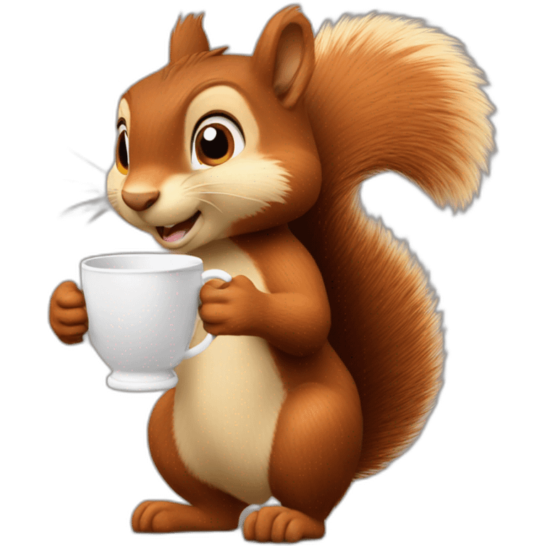 the squirrel holds the winner's cup in its paws emoji