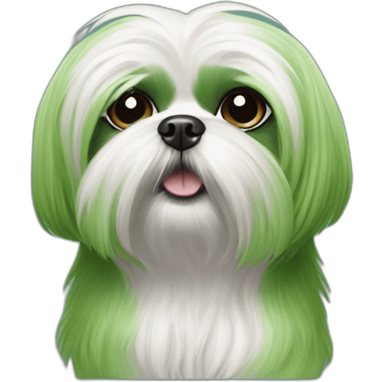 maltese-shih tzu- green monster emoji