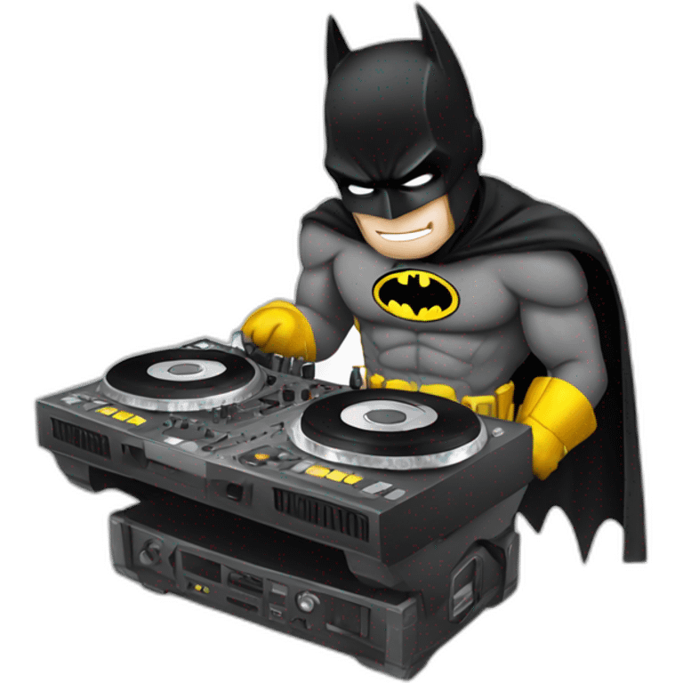 batman playing dj emoji