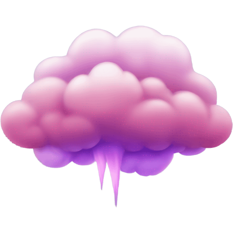 Pink thunderstorm cloud  emoji