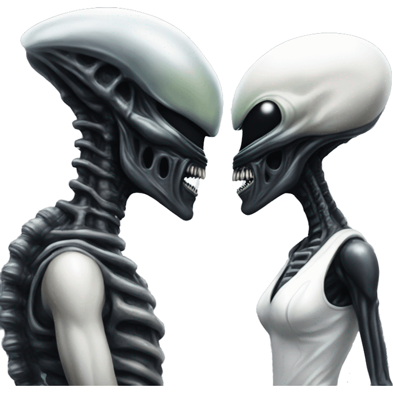 Alien Xenomorph  couple in love emoji