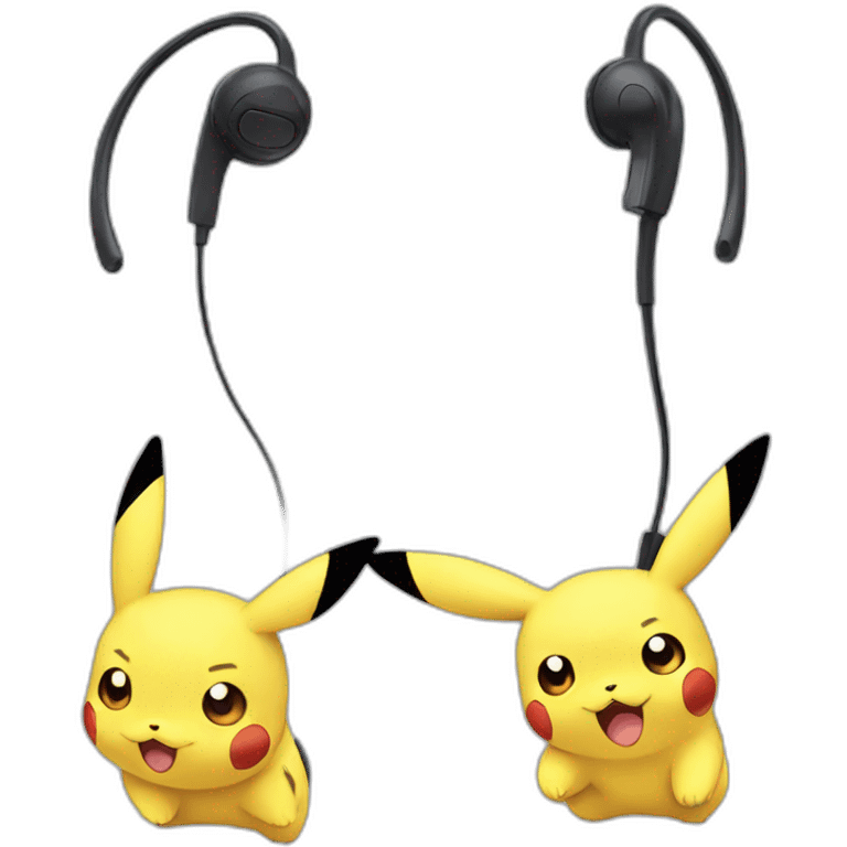 earpiece ears pokemon pikachu emoji