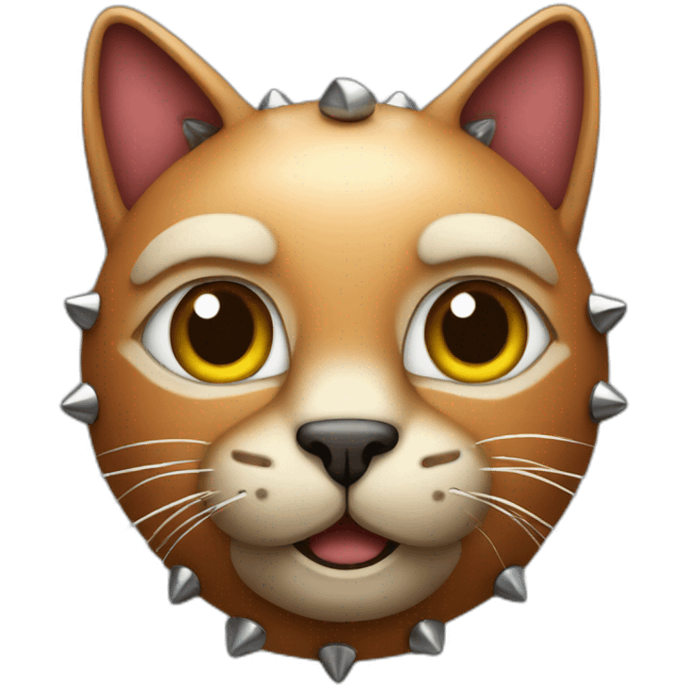 Leather cat with rivets  emoji