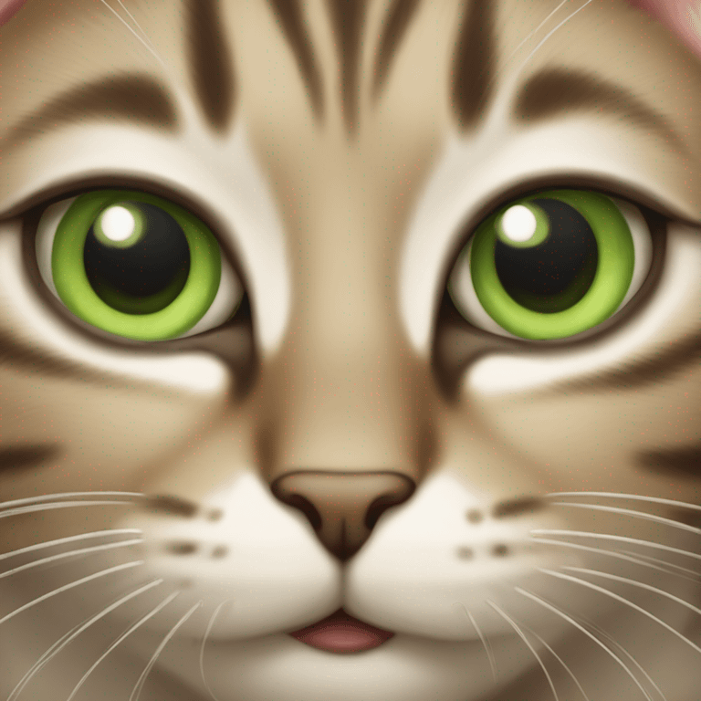 tabby cat with light green eyes slit pupils emoji