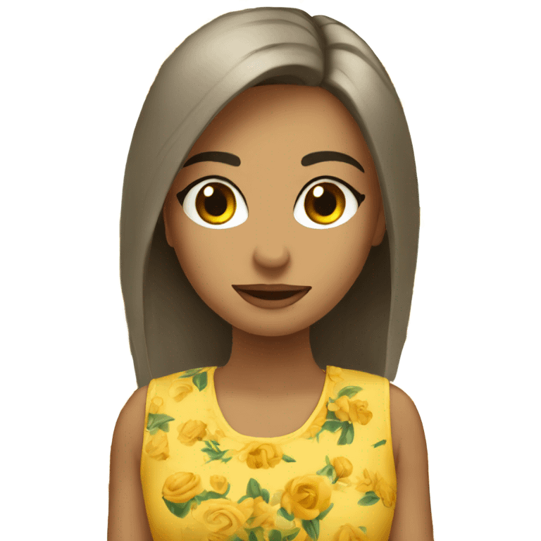 Ragazza con vestito fiori emoji