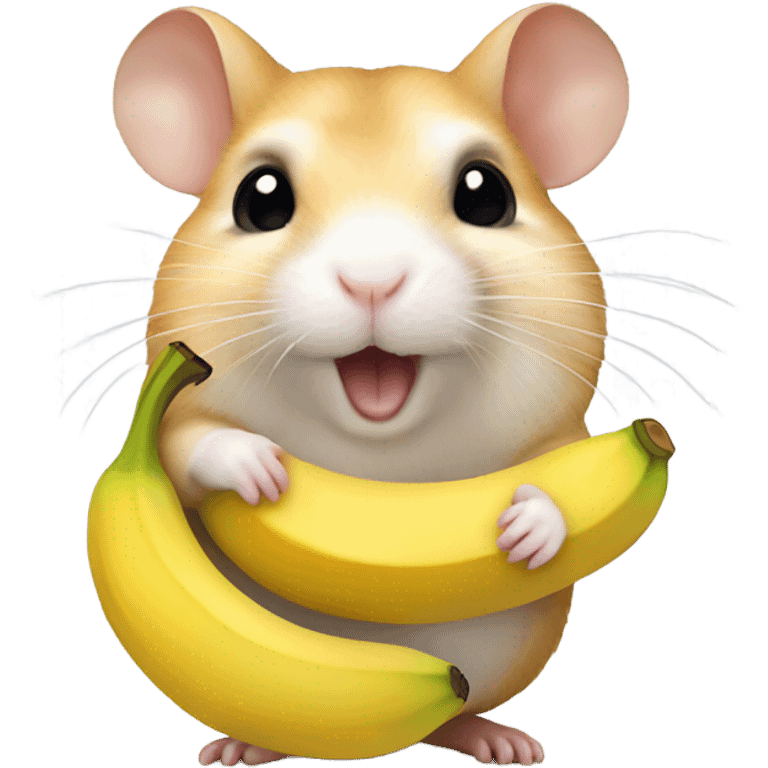 hamster eating banana  emoji