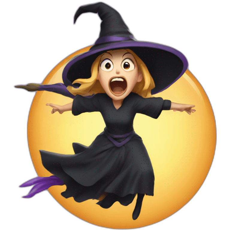 Screaming witch emoji