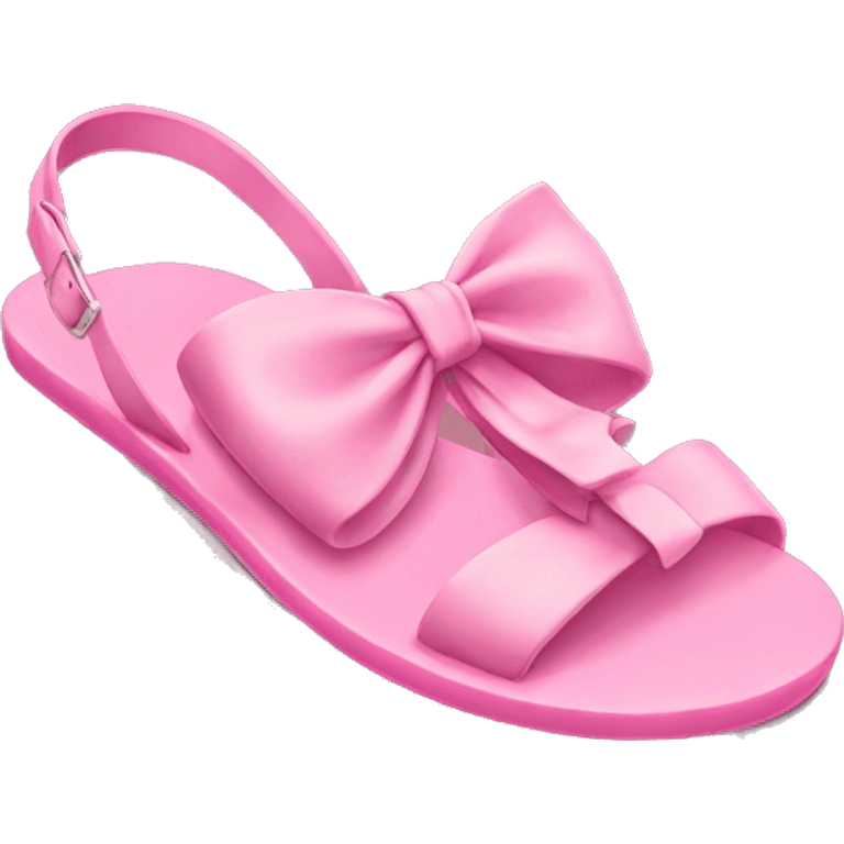 Pink sandals with bow emoji