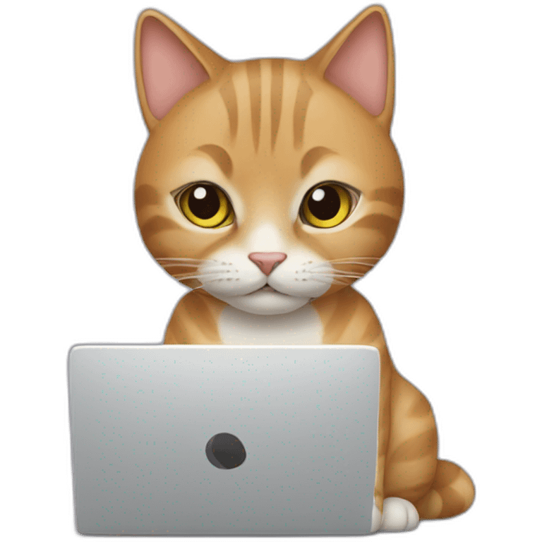 A cat playing computer emoji