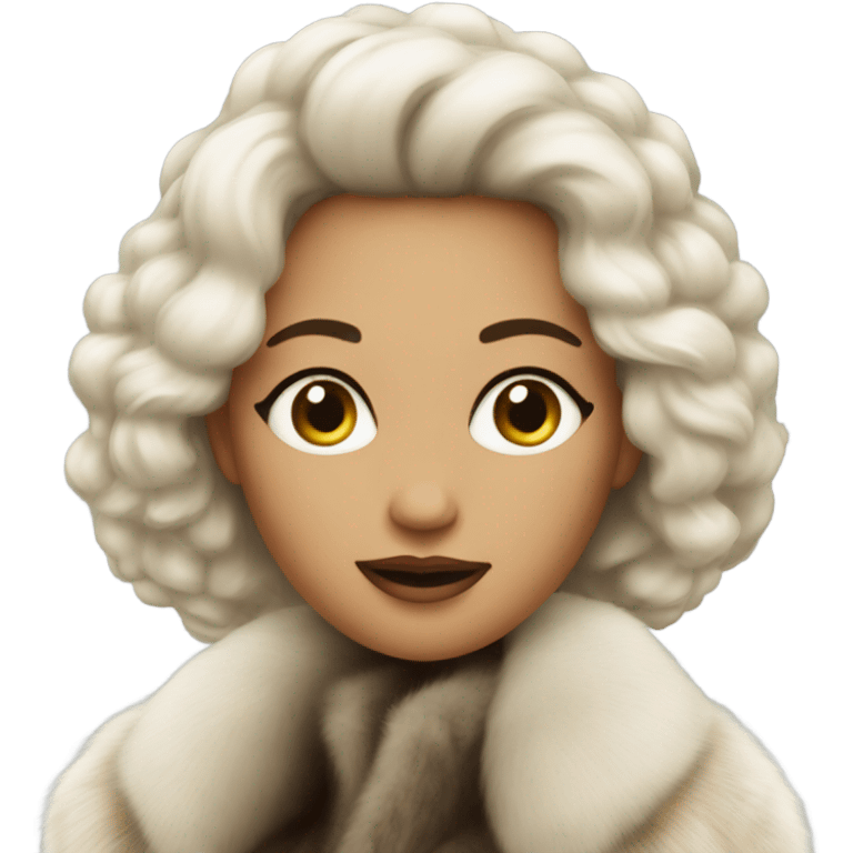 Women fur coat emoji