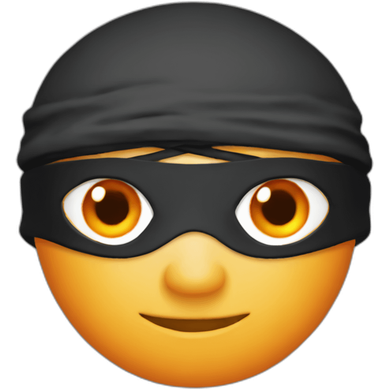 the orange eye band of a ninja emoji