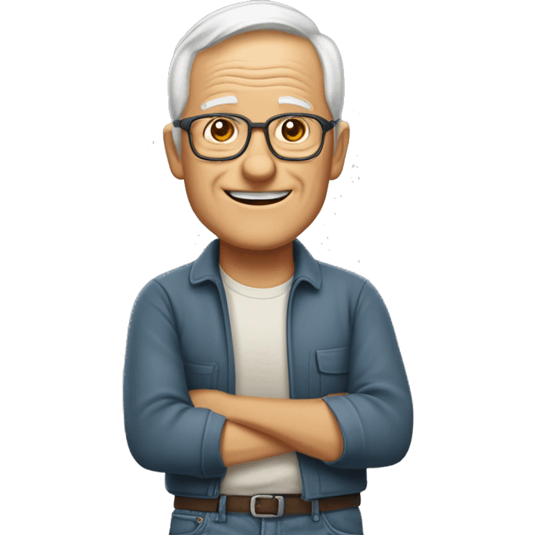 mann mit 66 jahren mit lachfalten emoji