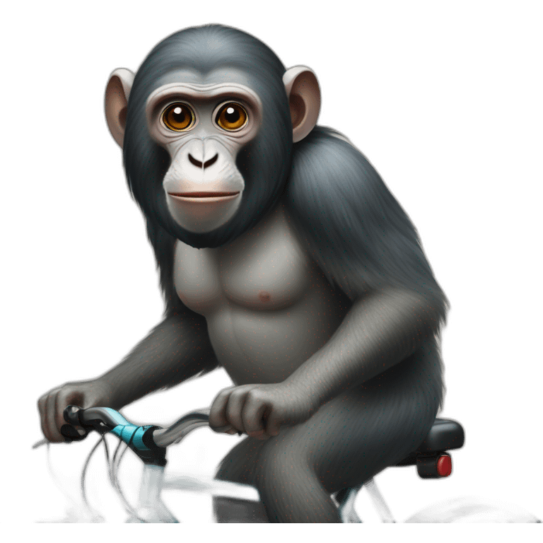 mandril ape with bicycle helmet emoji