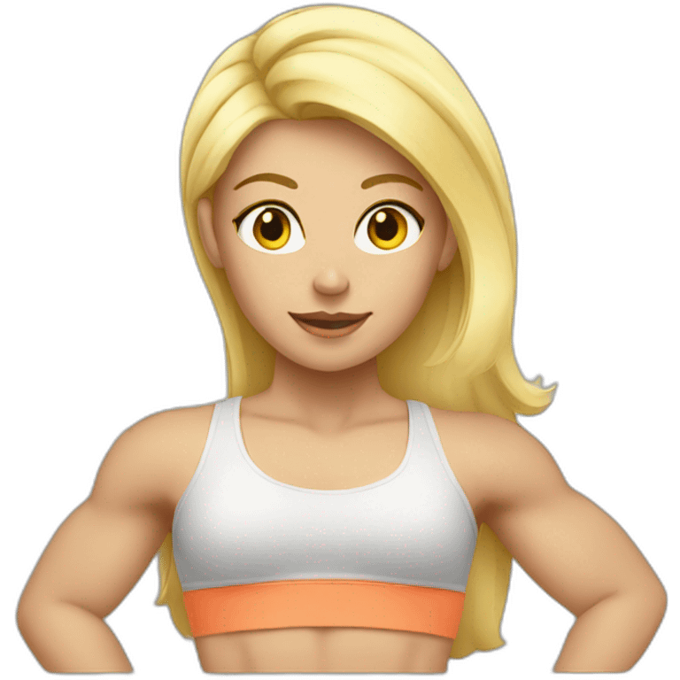 blond girl workout emoji