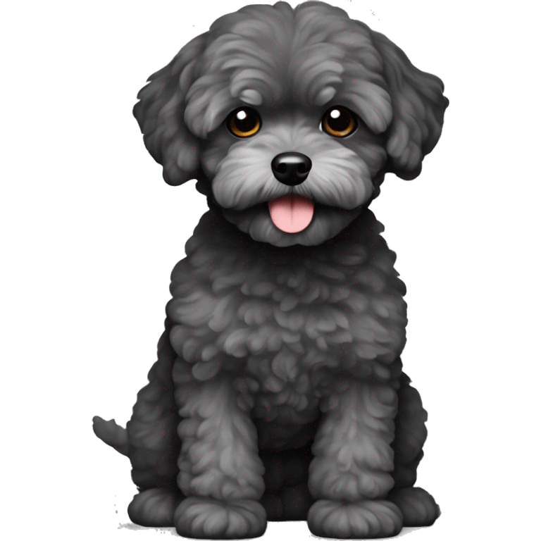 Charcoal gray maltipoo emoji