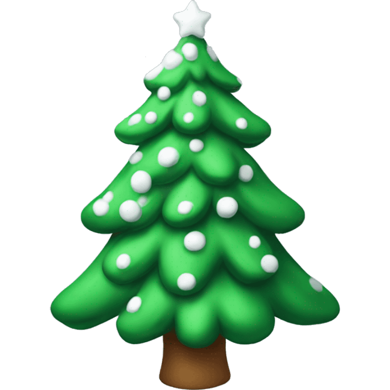 Christmas tree with snów emoji