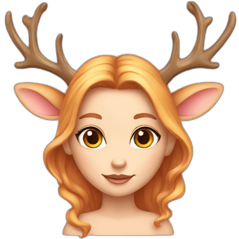 Fairy princess deer-antlers wings emoji