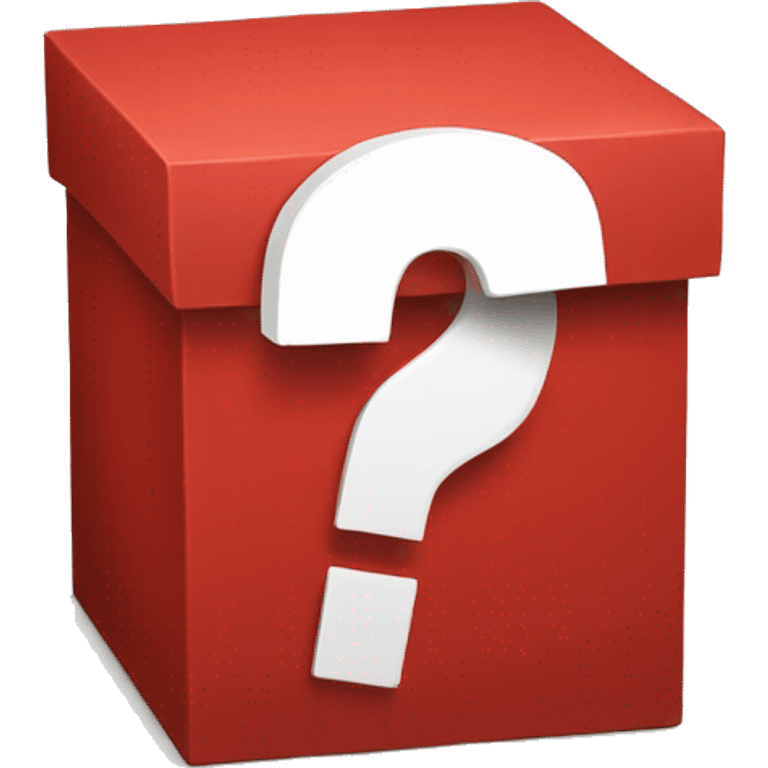 red mystery box with question mark emoji