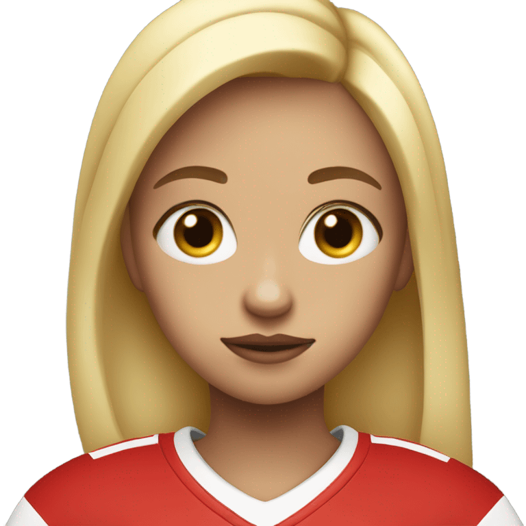 sad blonde girl playing football emoji