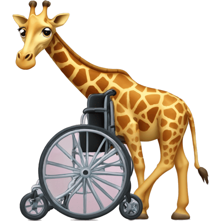 giraffe on a wheelchair emoji