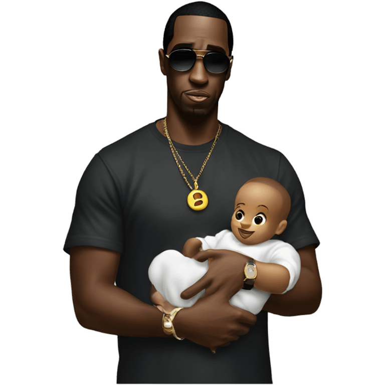 p diddy holding baby oil emoji